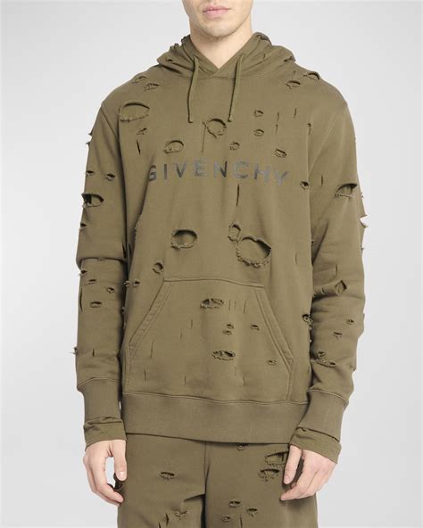 boys givenchy hoodie|Givenchy men's destroyed hoodie.